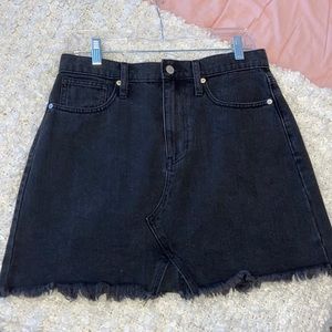Madewell Black Denim Skirt